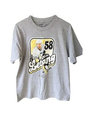 Vintage Kris Letang Shirt Small S Pittsburgh Penguins CCM Hockey Tee Y2K 19.5x25